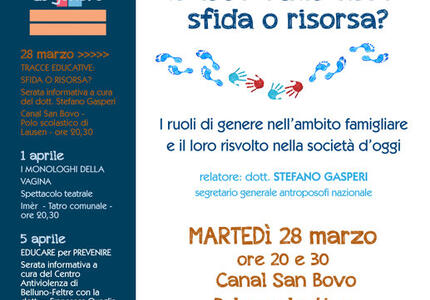 Distretto Family e Green di Primiero, incontri sul tema dell’educazione alle relazioni di genere