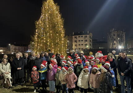 Acceso l’albero di Natale all’Ospedale di Feltre donato da Primiero