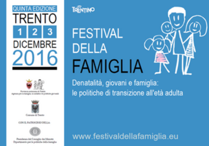 Trentino, quinta edizione del Festival della famiglia