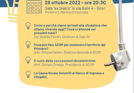 Incontro: Emergenza Energetica Venerdi 28 ottobre ore 20.30
