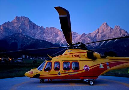 Intervento notturno dell’elisoccorso sulle Pale di San Martino