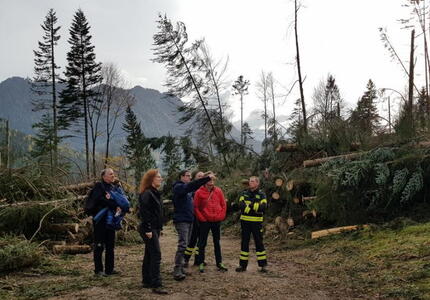 Danni del ciclone - NeoPresidente Fugatti ritorna a Primiero 