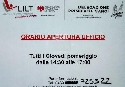 Tumori Lilt, ogni giorno 7 diagnosi di tumore in Trentino