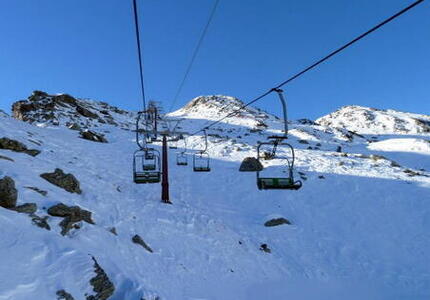 Blocco seggiovia verso Malga Valcigolera a San Martino di Castrozza