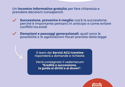 Incontro Acli - Pensare al futuro: amministrare i beni per tutelare figli e nipo
