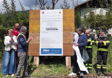 Prima pietra al Centro di Protezione Civile a Canal San Bovo