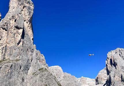 Intervento sul Sass Maor alpinista francese infortunato
