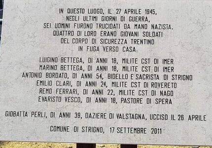 25 Aprile: Due 19enni di Imèr fucilati dai nazisti ma dimenticati dalla storia.